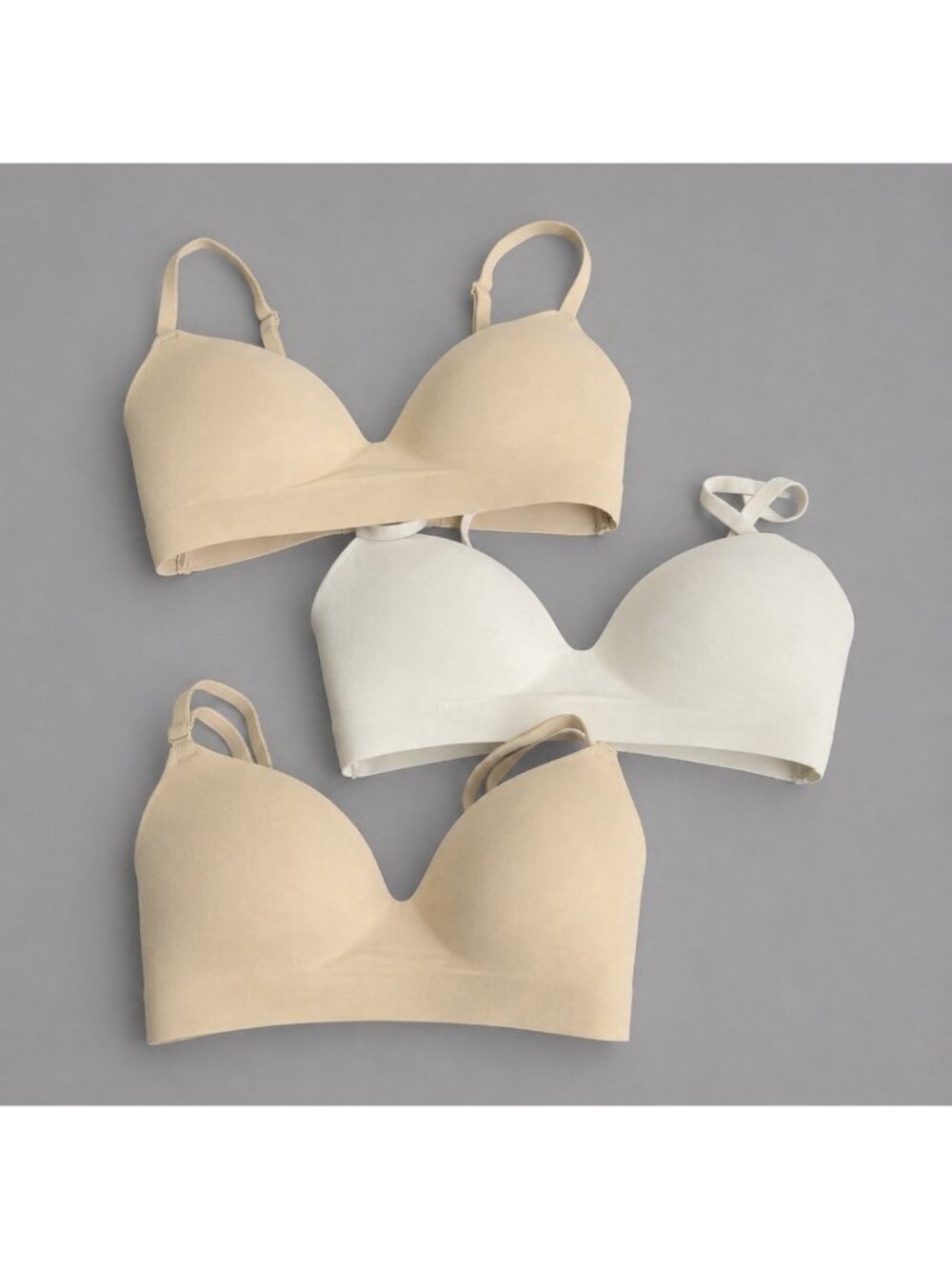 SOMA Size 32C Enbliss Wireless Bra, Lot of 3 Beige/Ivory